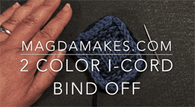 2 Color i-Cord Bind Off